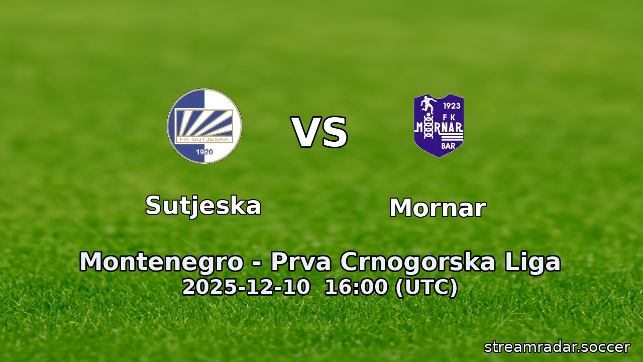 Sutjeska vs Mornar