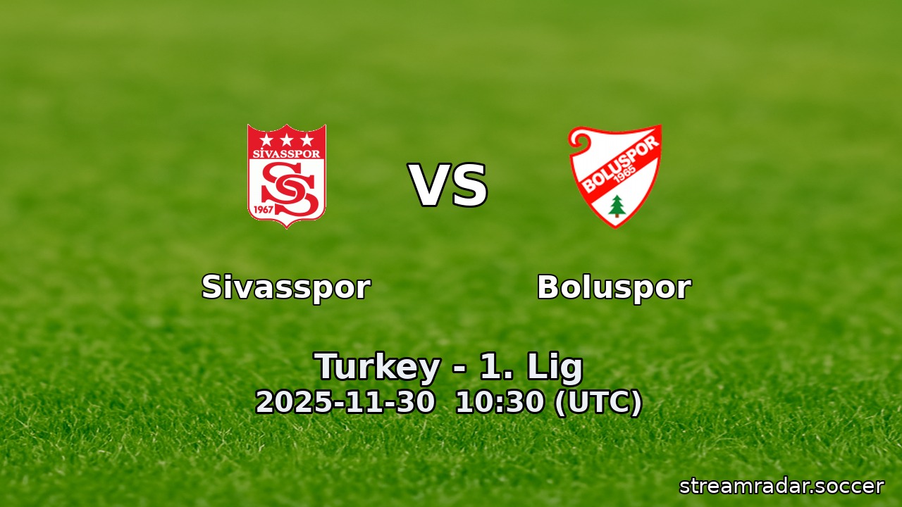 Sivasspor vs Boluspor
