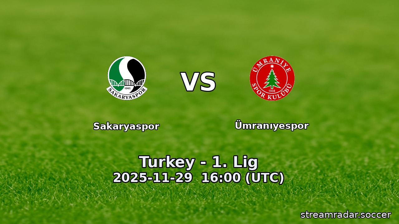 Sakaryaspor vs Ümranıyespor
