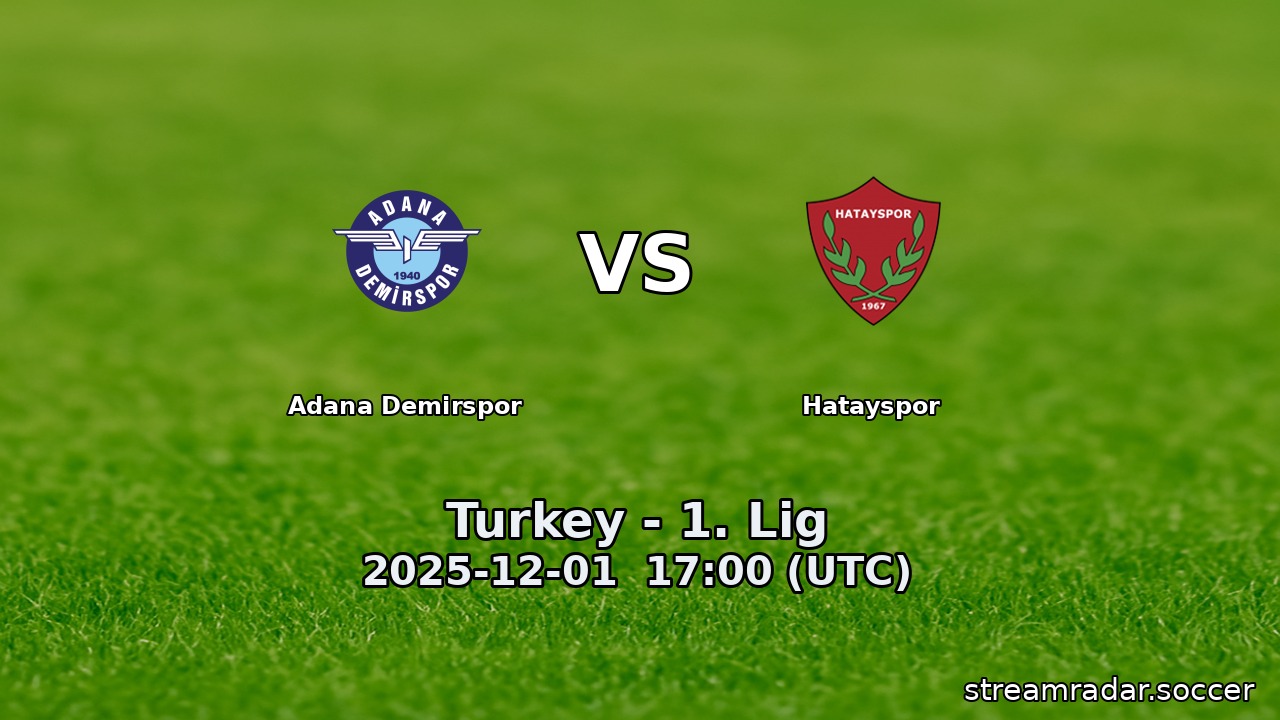 Adana Demirspor vs Hatayspor