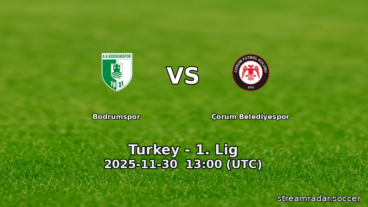 Bodrumspor vs Çorum Belediyespor