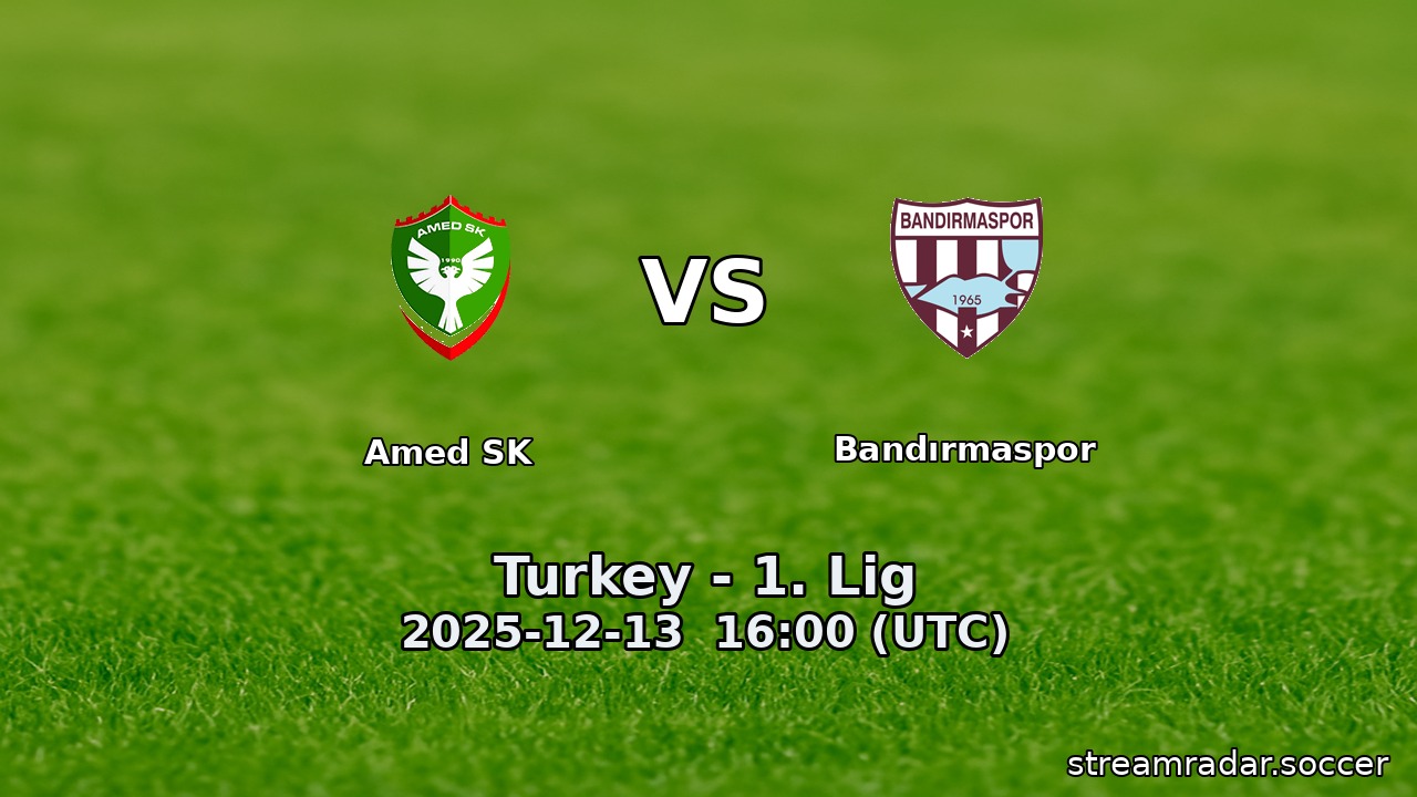 Amed SK vs Bandırmaspor
