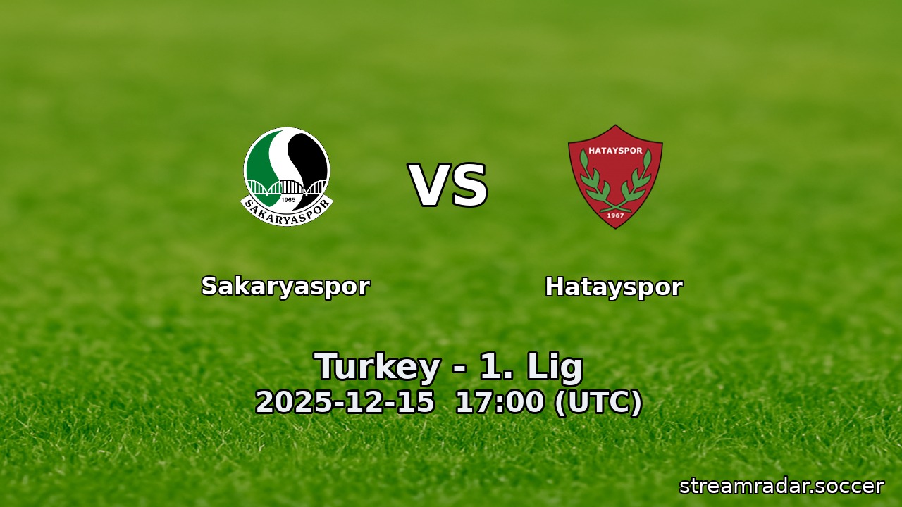 Sakaryaspor vs Hatayspor