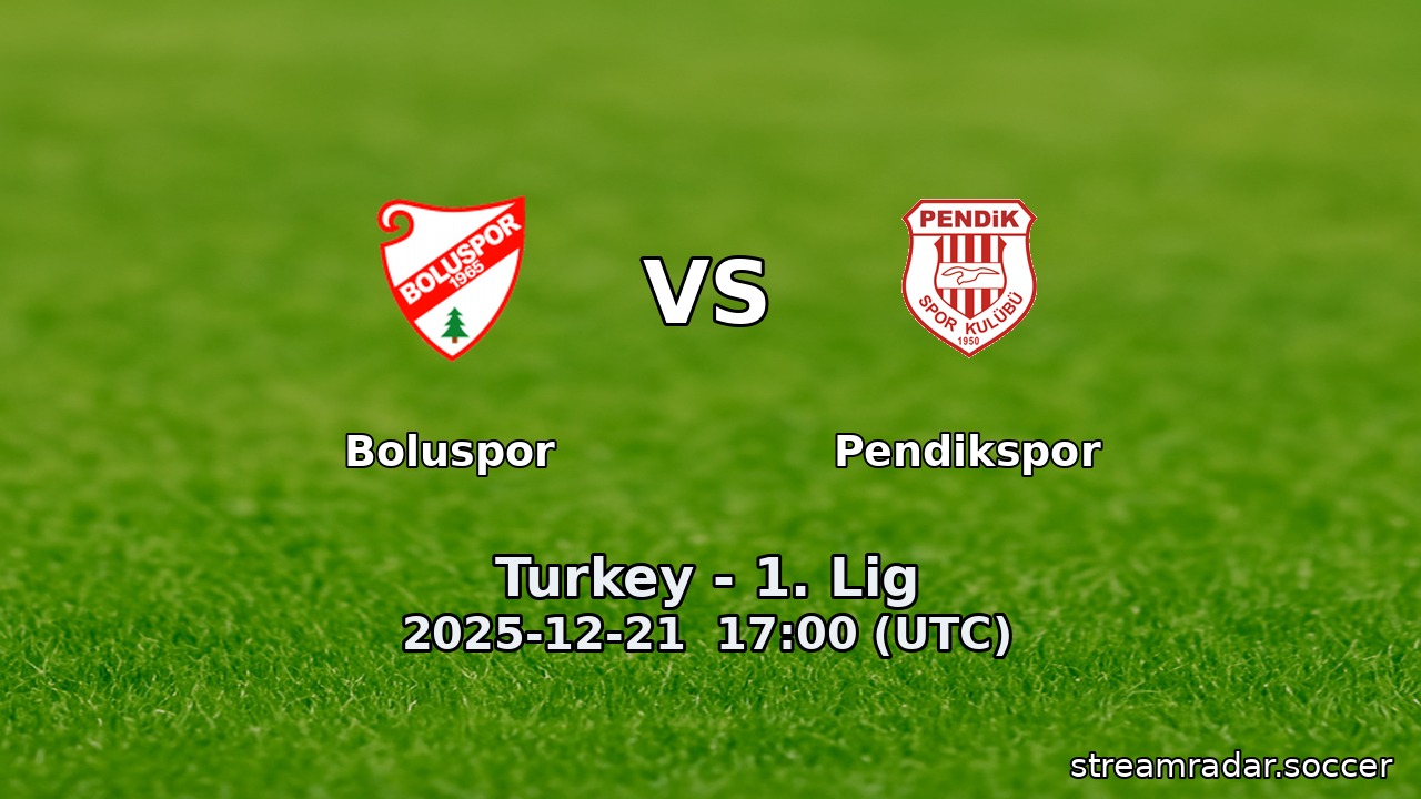 Boluspor vs Pendikspor