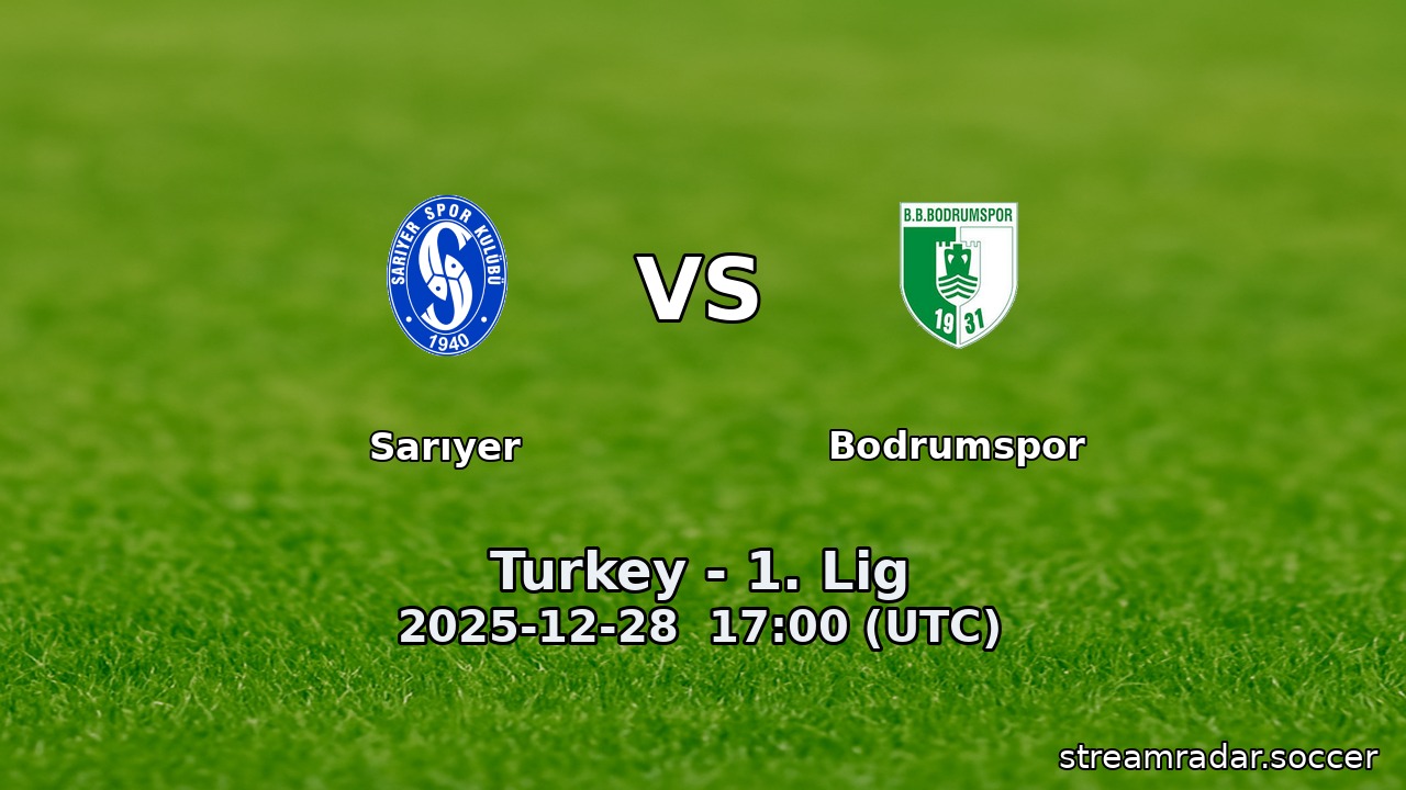 Sarıyer vs Bodrumspor