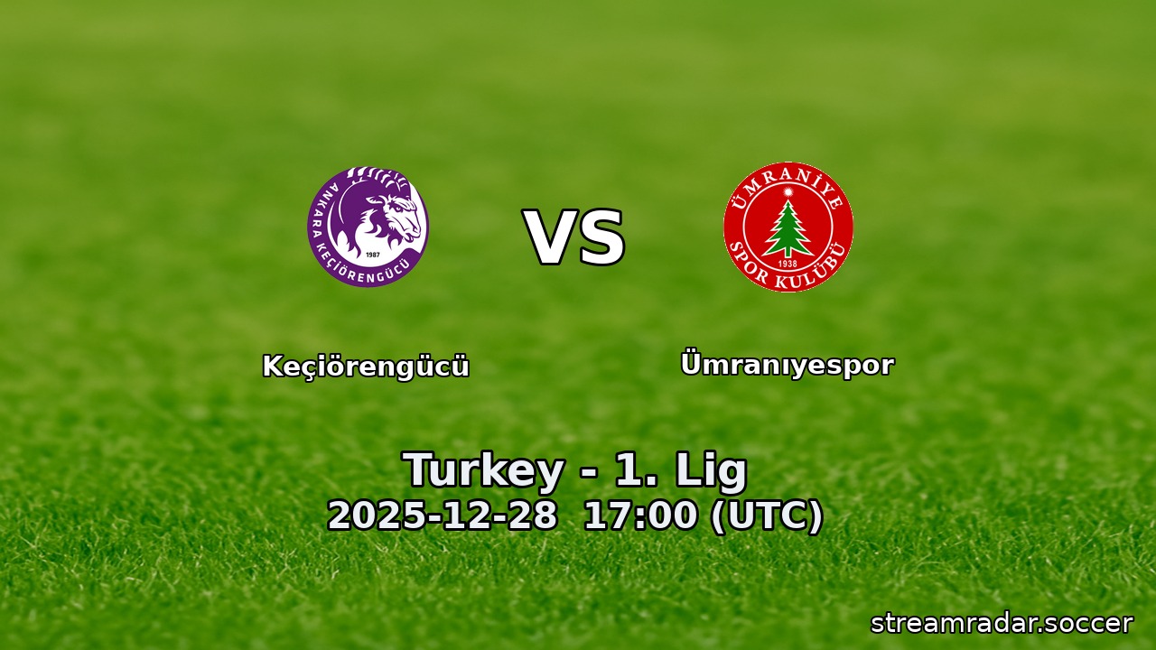 Keçiörengücü vs Ümranıyespor