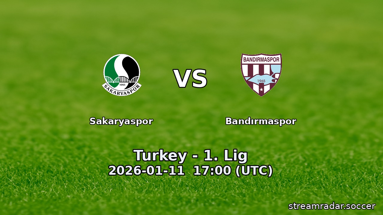 Sakaryaspor vs Bandırmaspor