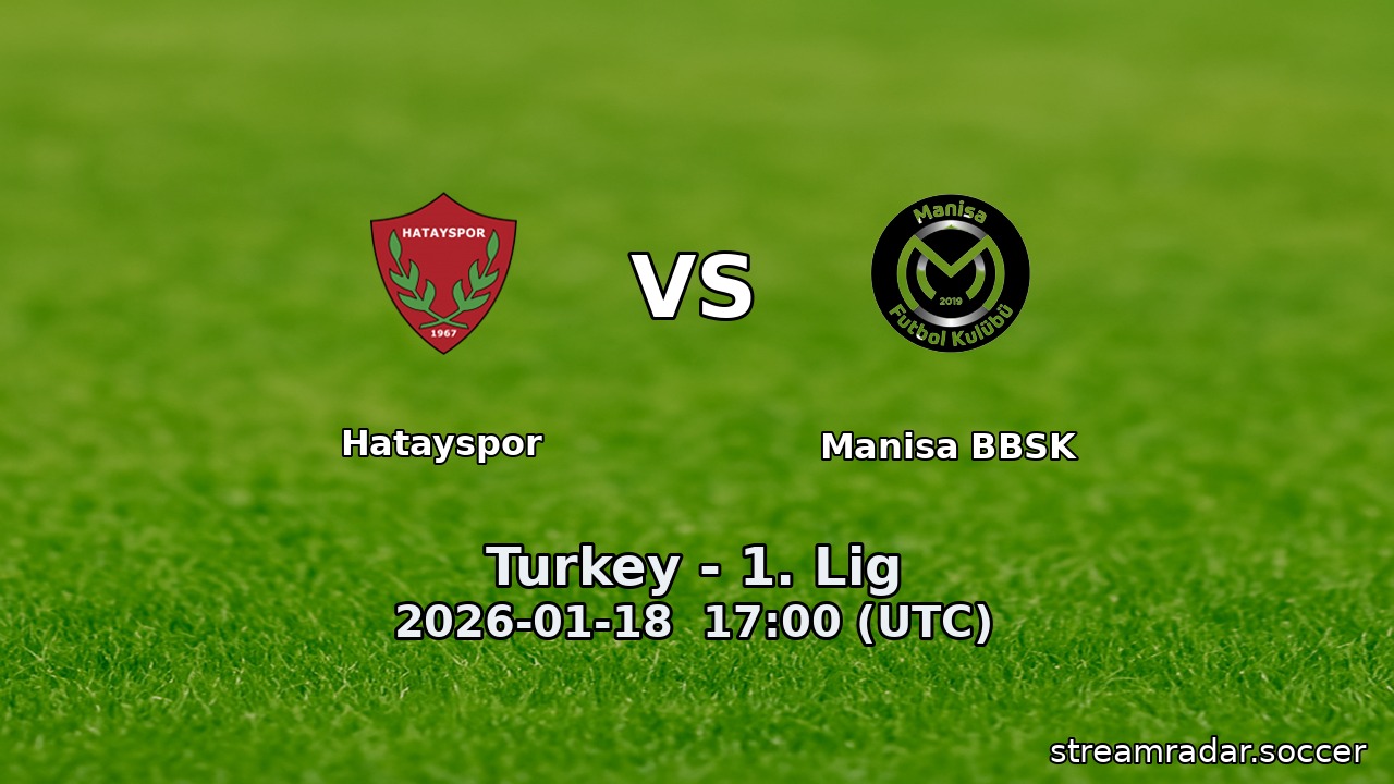 Hatayspor vs Manisa BBSK