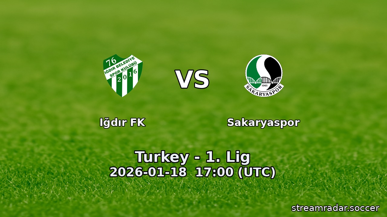 Iğdır FK vs Sakaryaspor