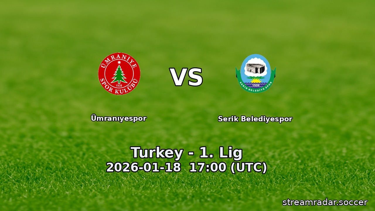 Ümranıyespor vs Serik Belediyespor