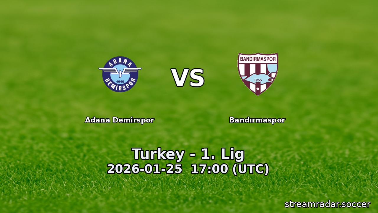 Adana Demirspor vs Bandırmaspor