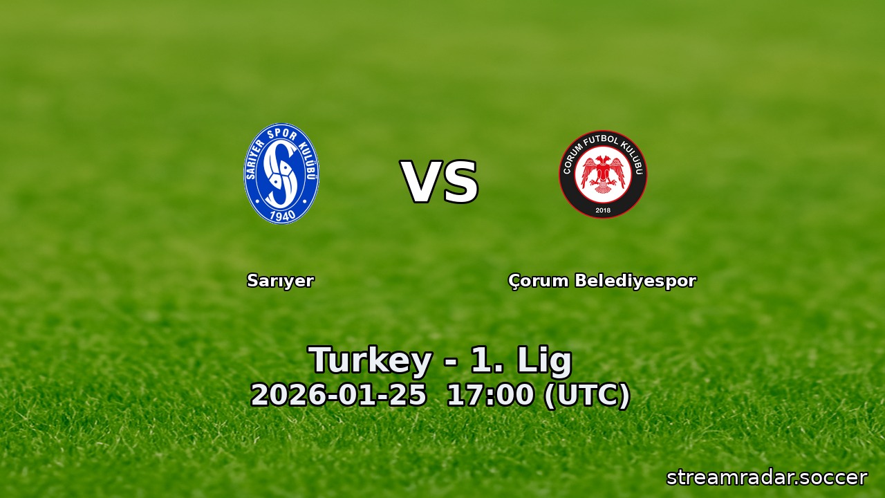 Sarıyer vs Çorum Belediyespor