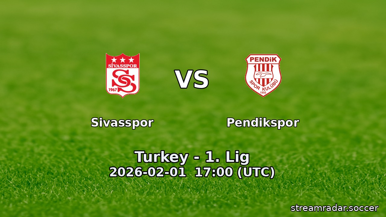 Sivasspor vs Pendikspor