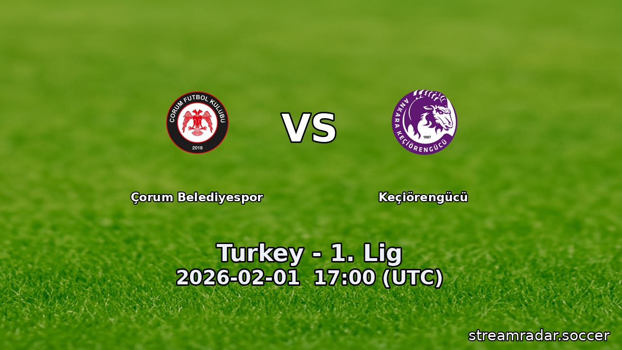 Çorum Belediyespor vs Keçiörengücü