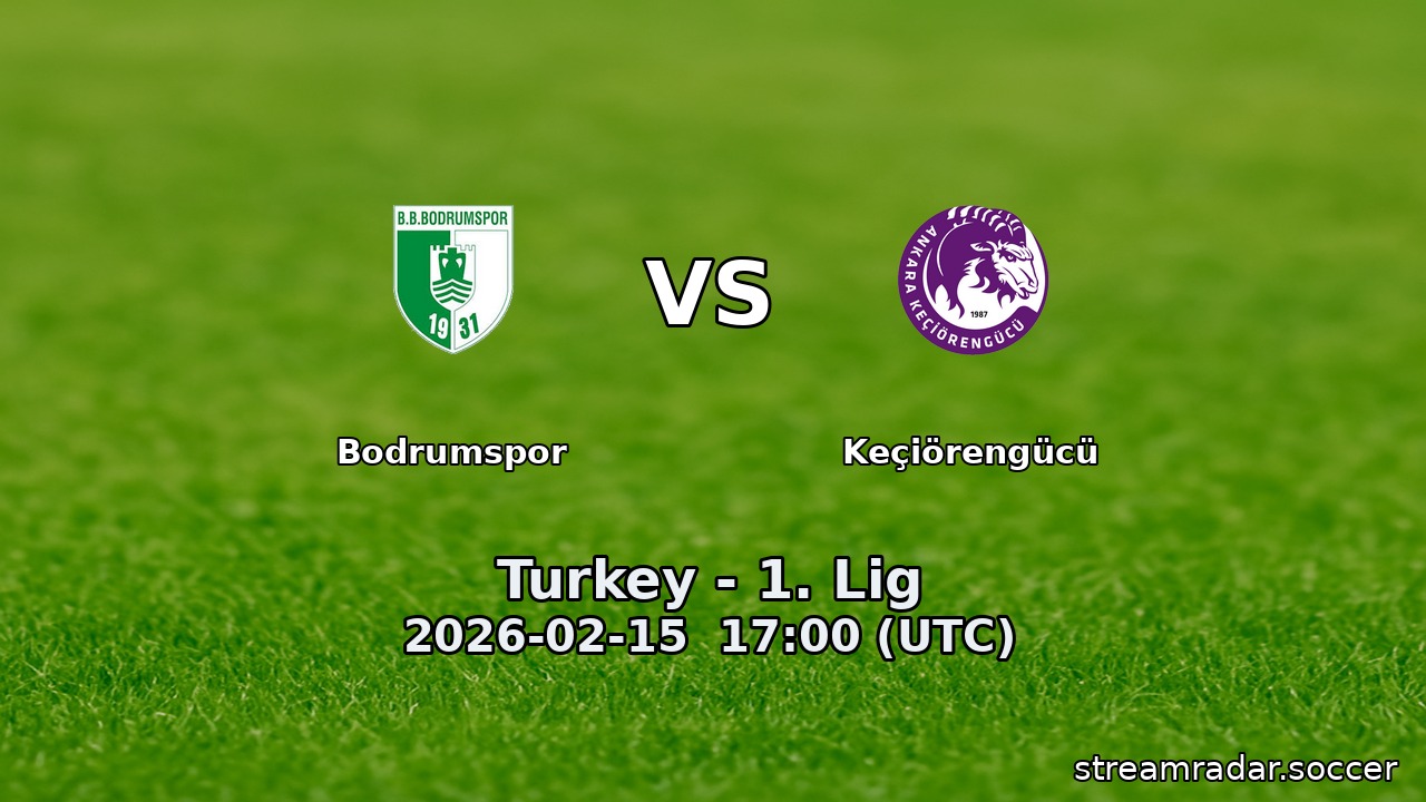 Bodrumspor vs Keçiörengücü