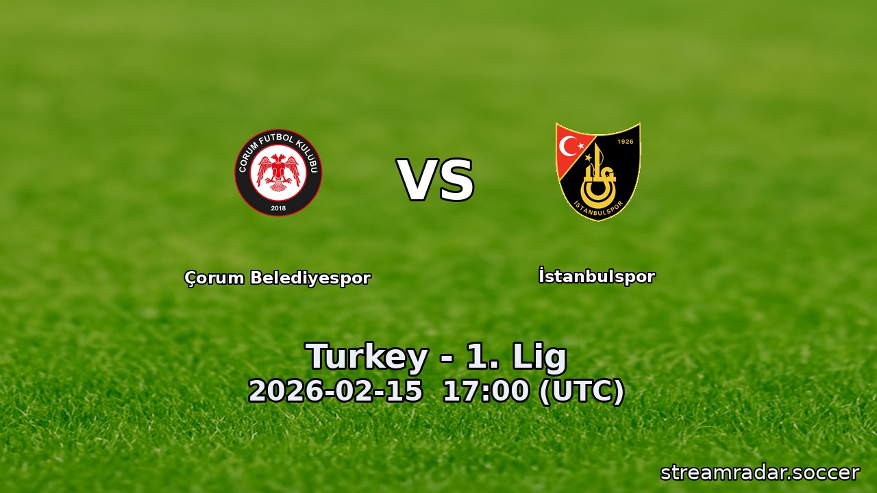 Çorum Belediyespor vs İstanbulspor