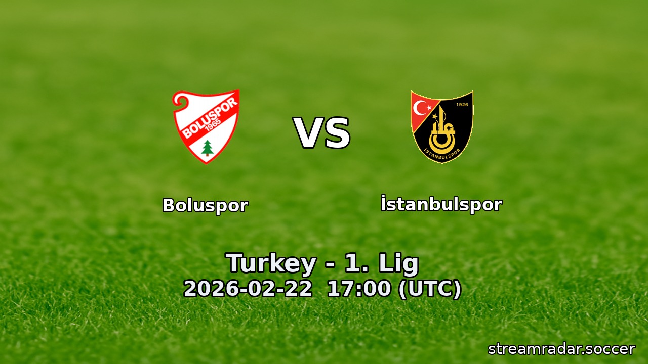 Boluspor vs İstanbulspor