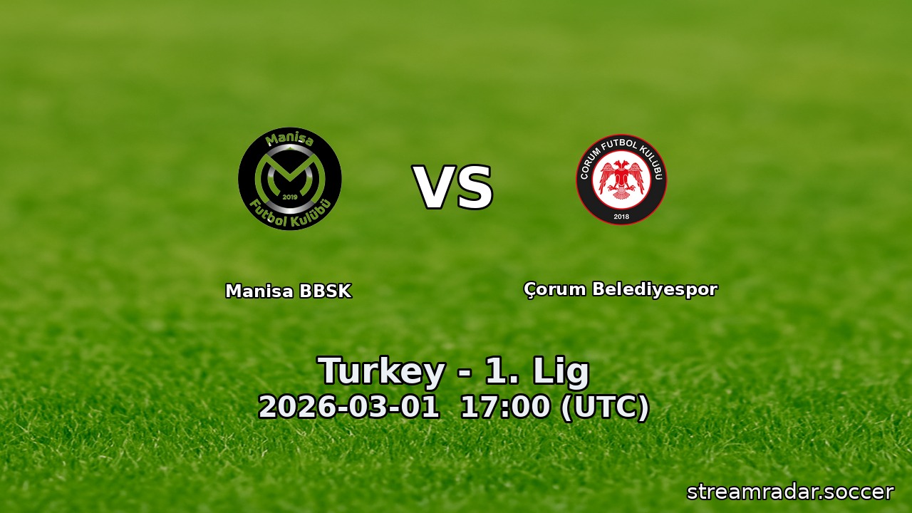 Manisa BBSK vs Çorum Belediyespor