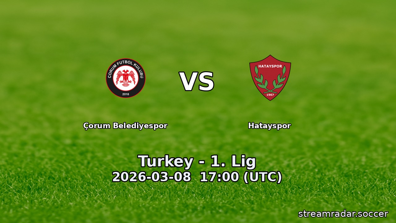 Çorum Belediyespor vs Hatayspor