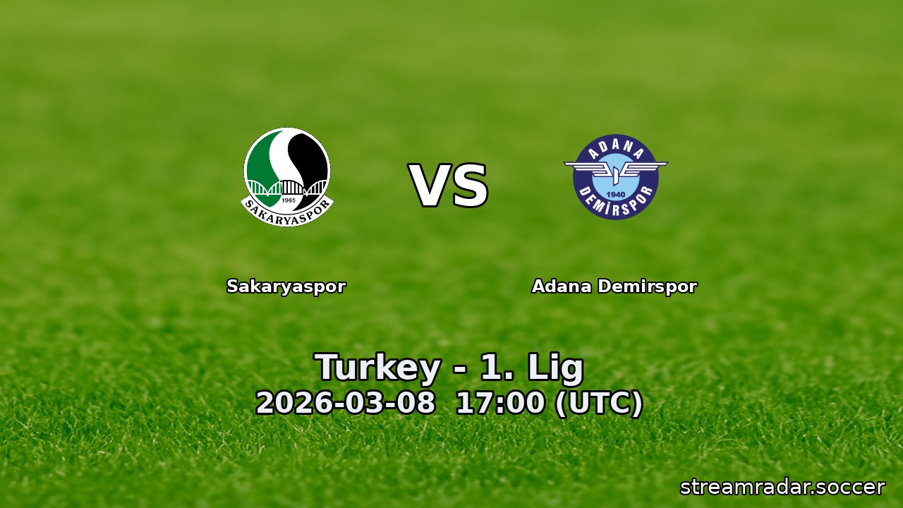 Sakaryaspor vs Adana Demirspor