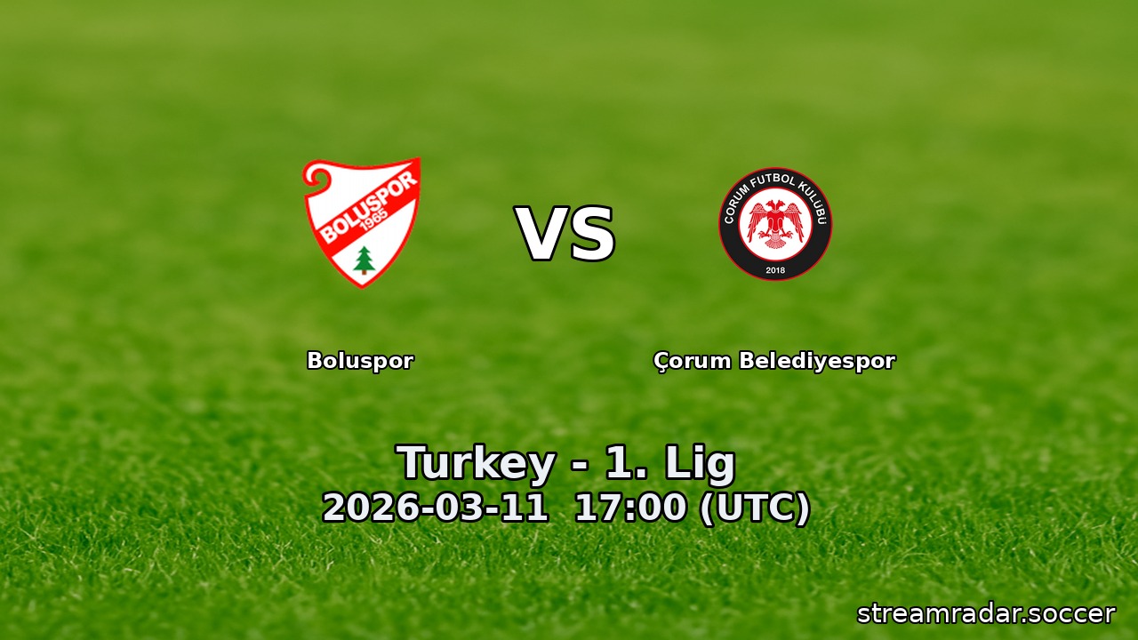 Boluspor vs Çorum Belediyespor