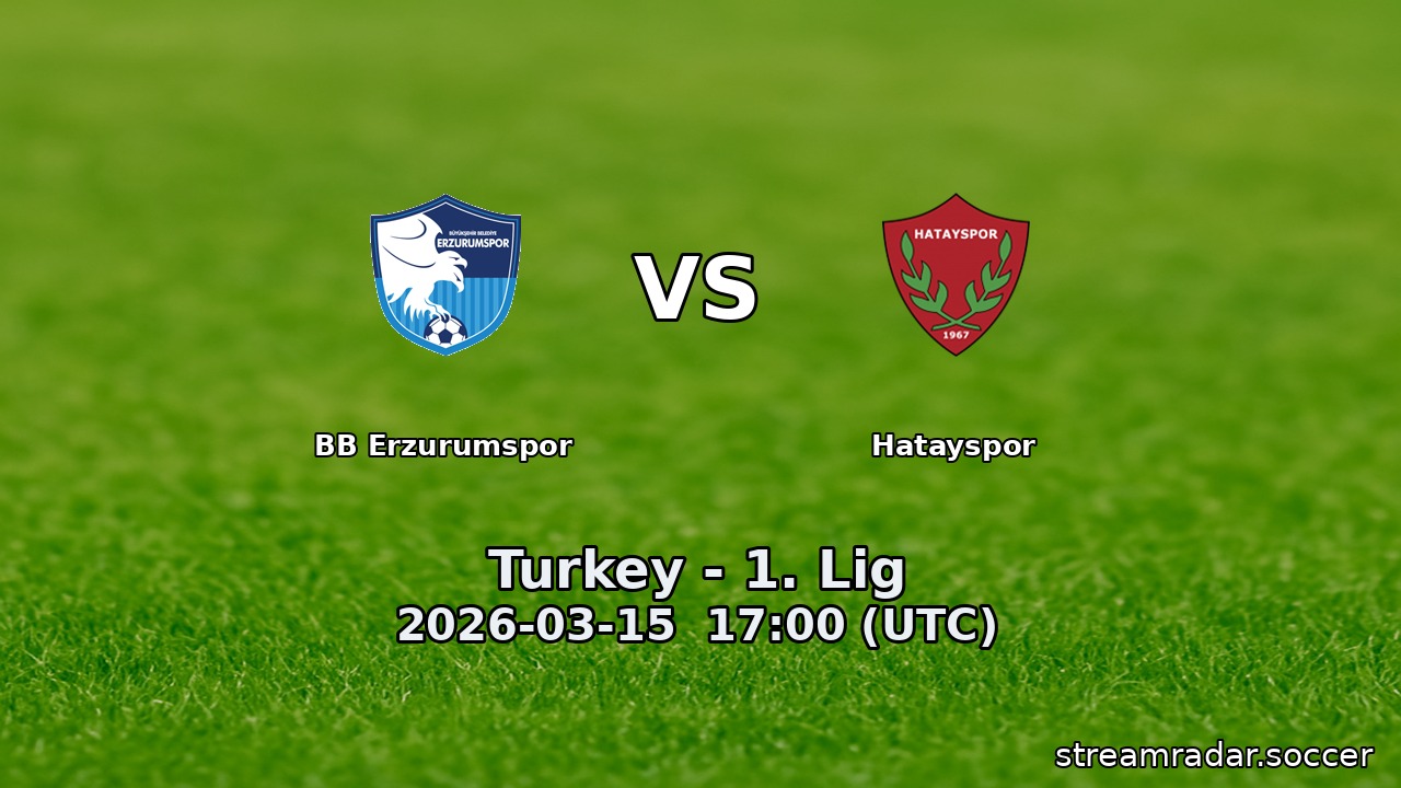 BB Erzurumspor vs Hatayspor
