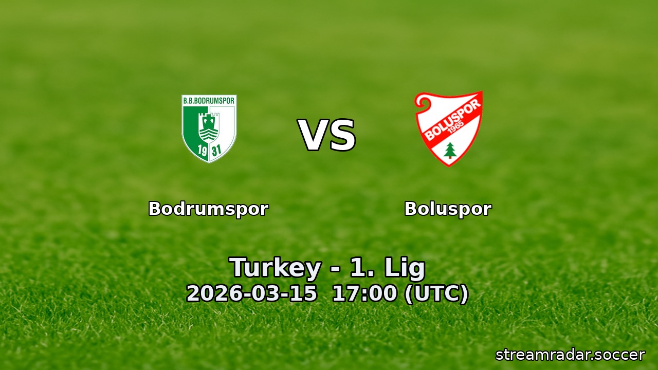 Bodrumspor vs Boluspor