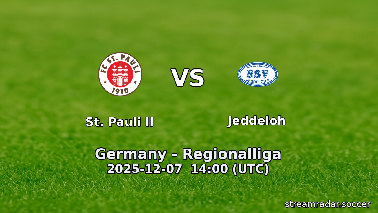 St. Pauli II vs Jeddeloh