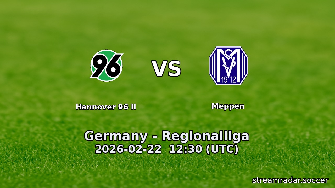 Hannover 96 II vs Meppen