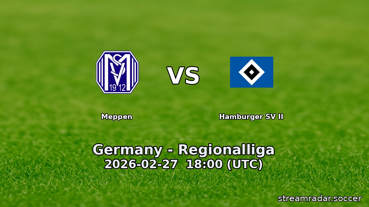 Meppen vs Hamburger SV II