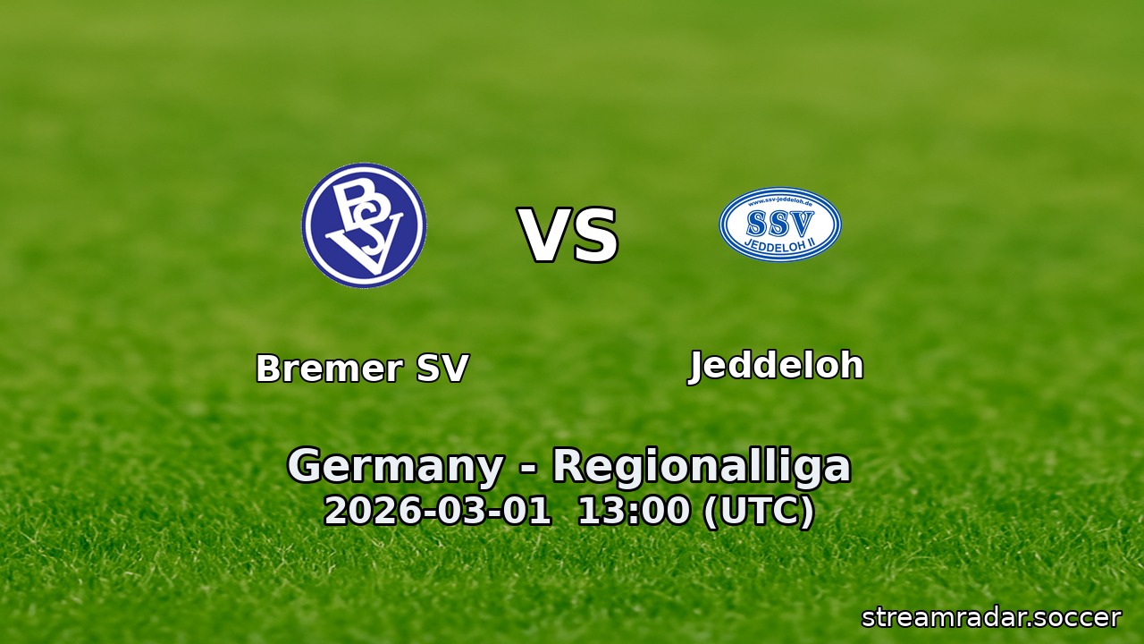 Bremer SV vs Jeddeloh