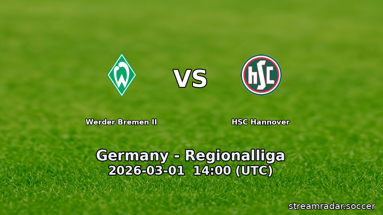 Werder Bremen II vs HSC Hannover