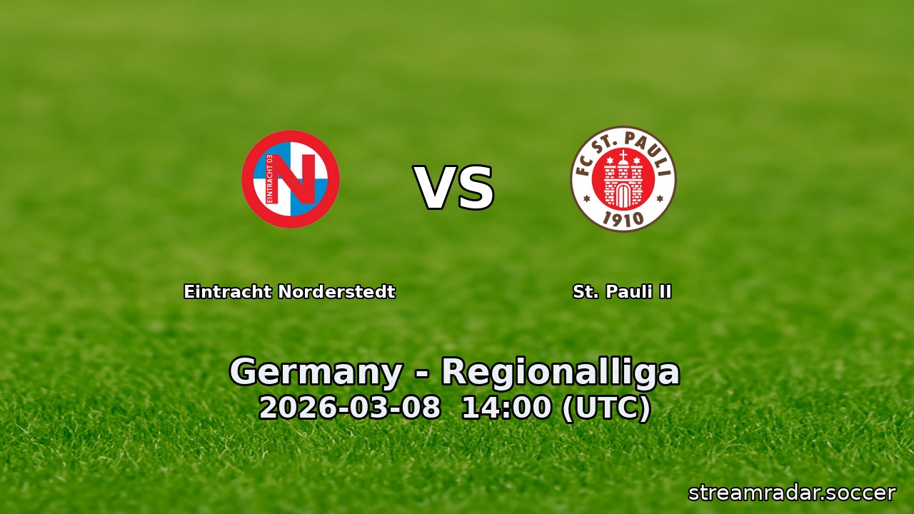 Eintracht Norderstedt vs St. Pauli II