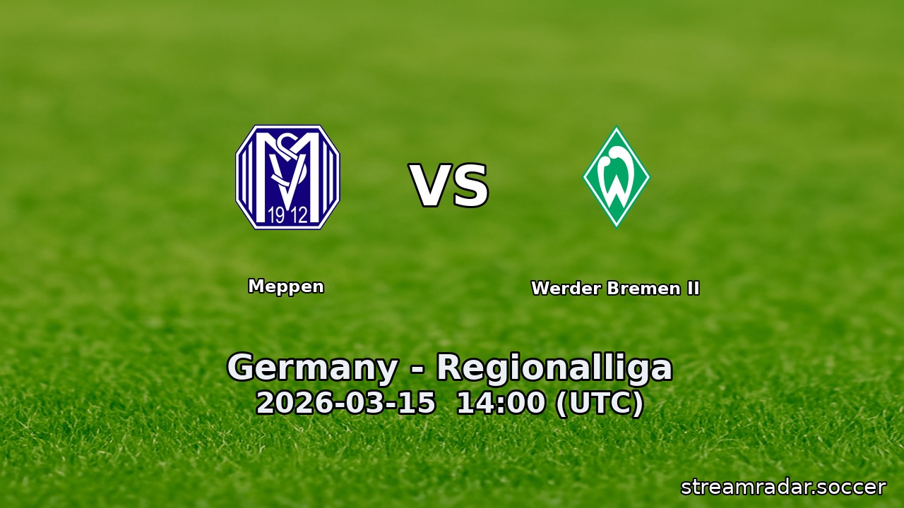 Meppen vs Werder Bremen II