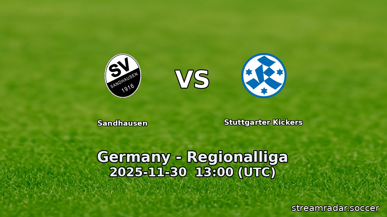 Sandhausen vs Stuttgarter Kickers