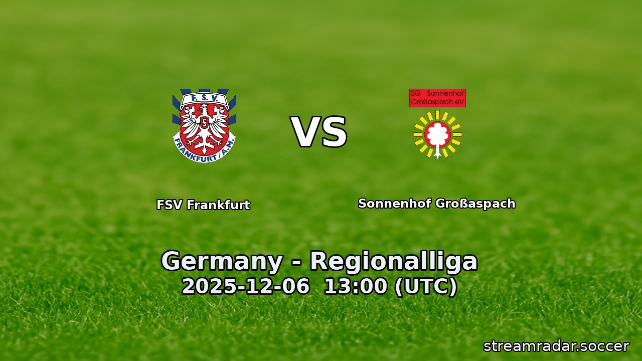 FSV Frankfurt vs Sonnenhof Großaspach