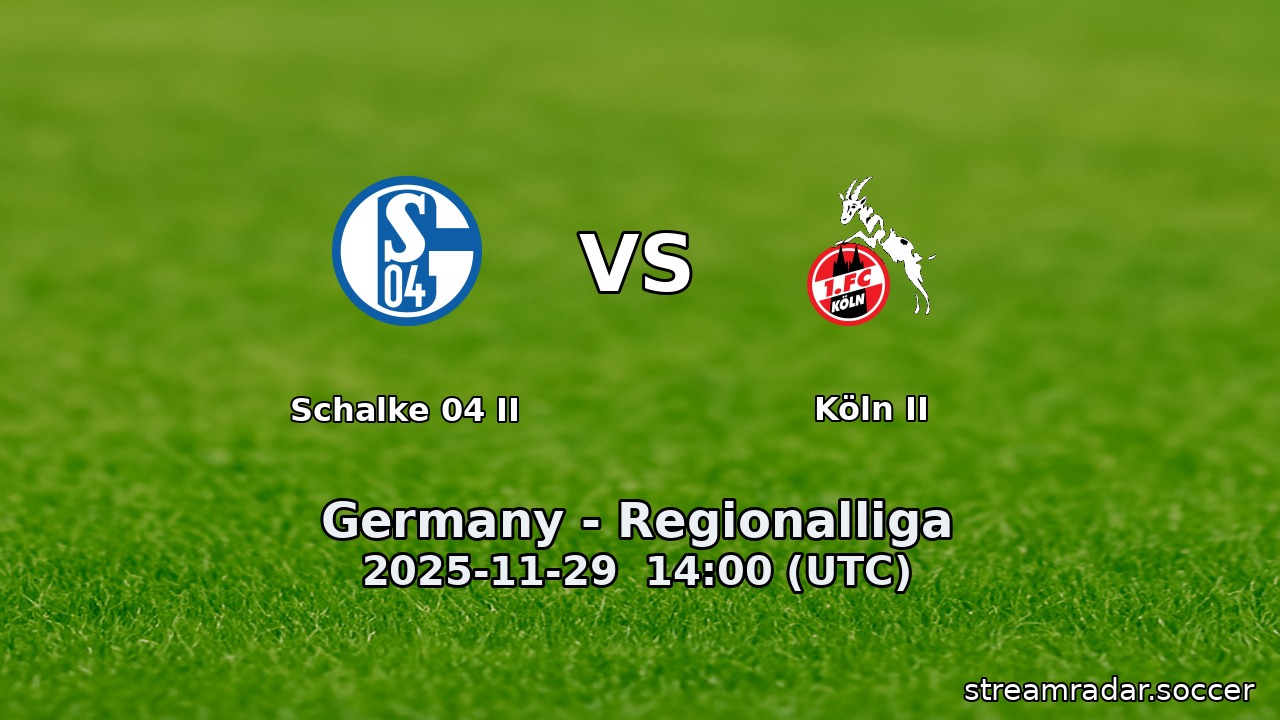 Schalke 04 II vs Köln II