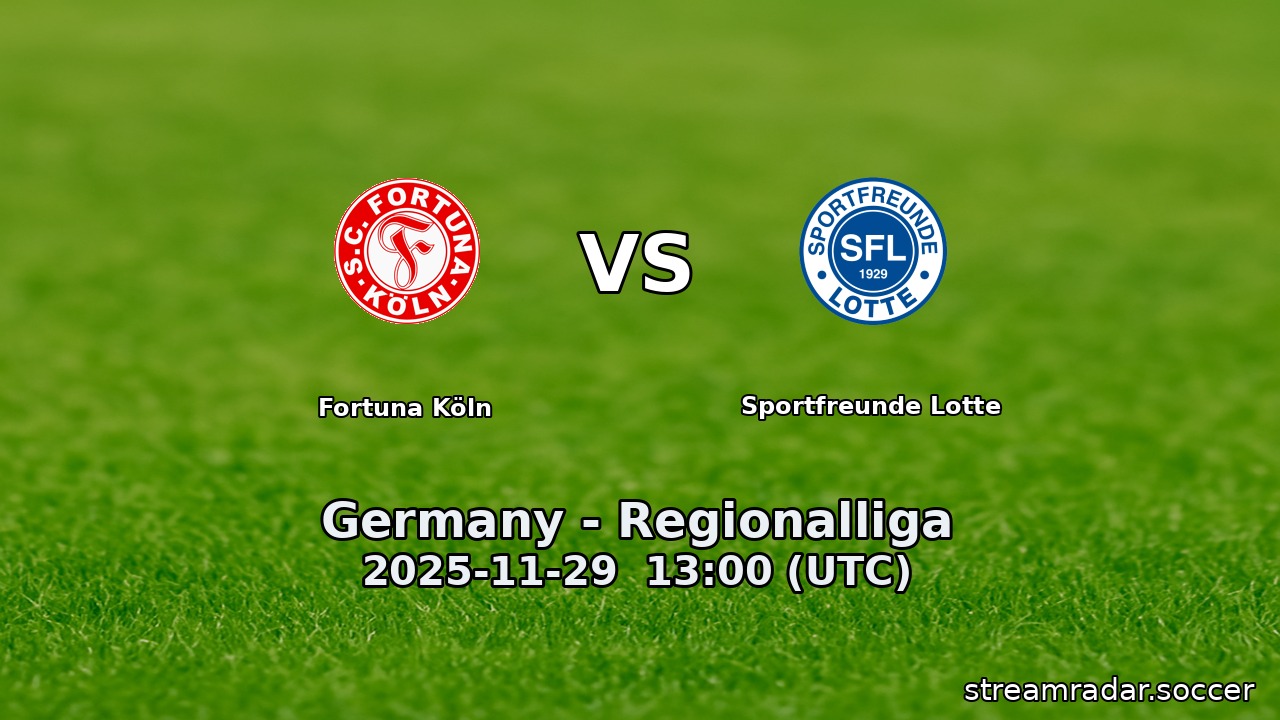 Fortuna Köln vs Sportfreunde Lotte