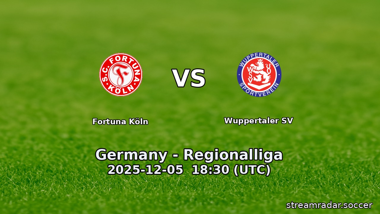 Fortuna Köln vs Wuppertaler SV