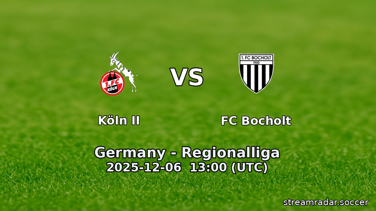 Köln II vs FC Bocholt