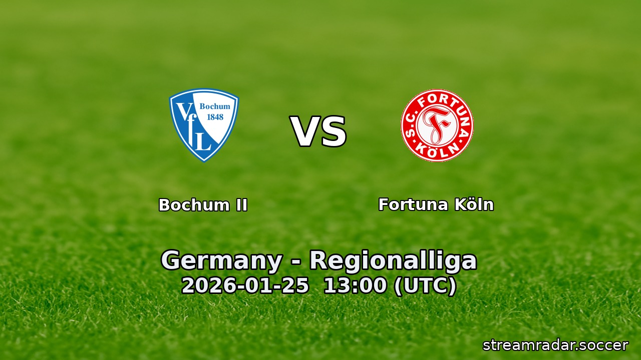Bochum II vs Fortuna Köln