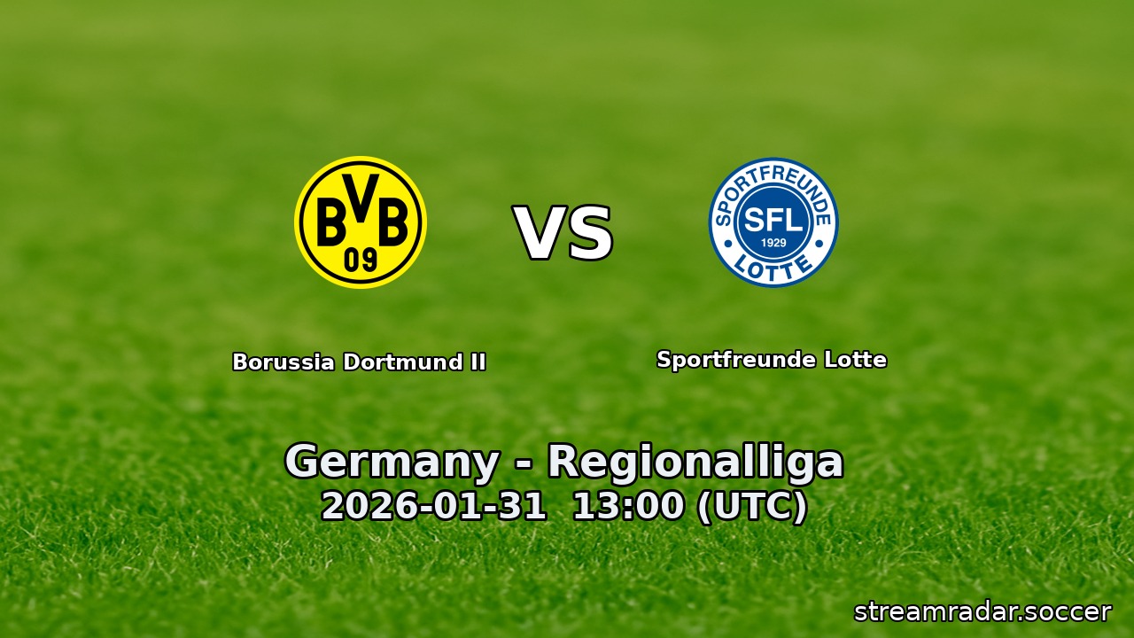 Borussia Dortmund II vs Sportfreunde Lotte