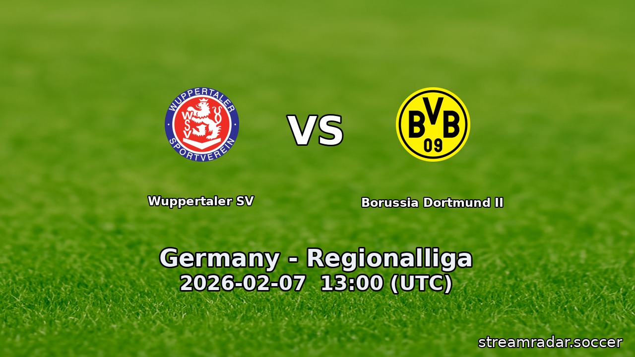 Wuppertaler SV vs Borussia Dortmund II