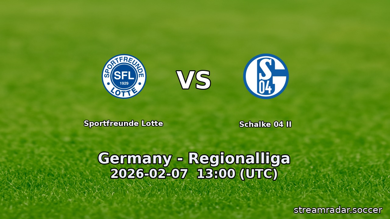 Sportfreunde Lotte vs Schalke 04 II