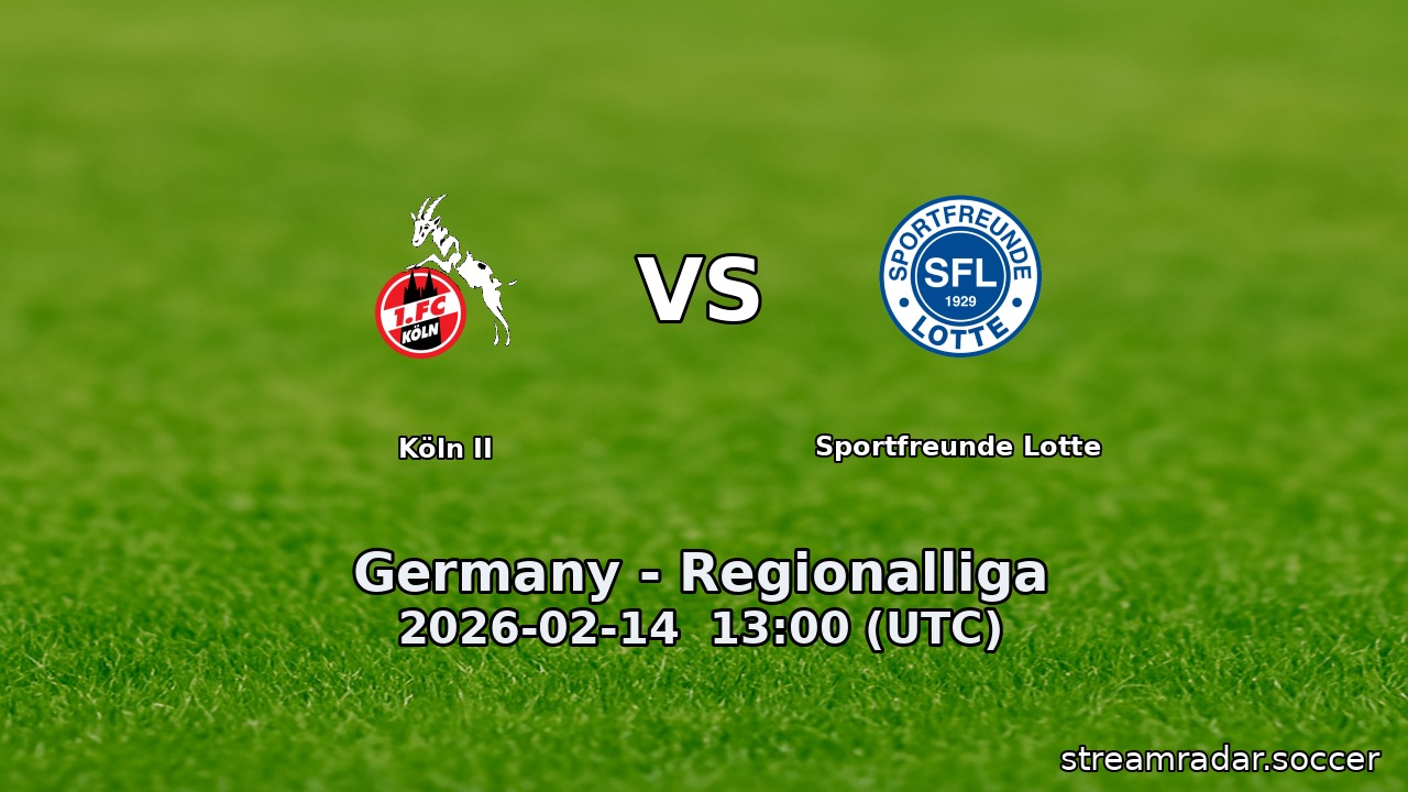 Köln II vs Sportfreunde Lotte