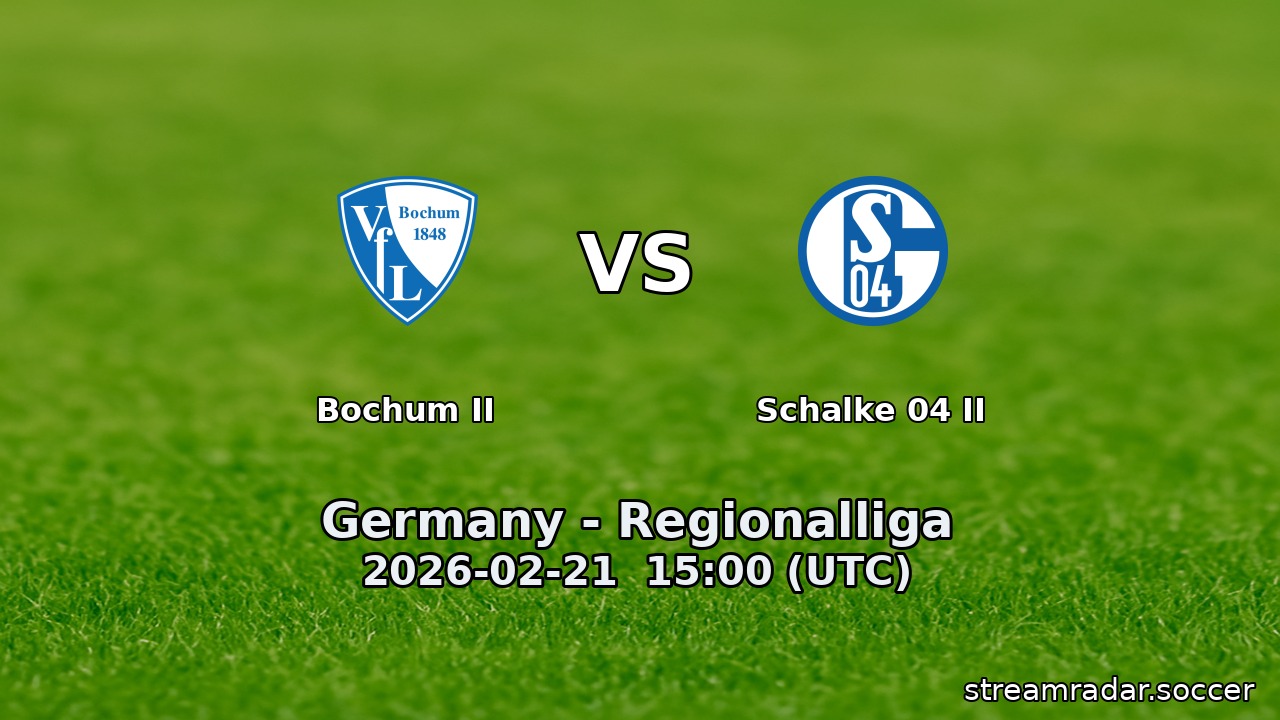 Bochum II vs Schalke 04 II