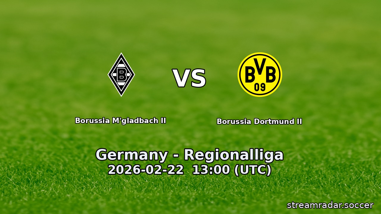 Borussia M'gladbach II vs Borussia Dortmund II