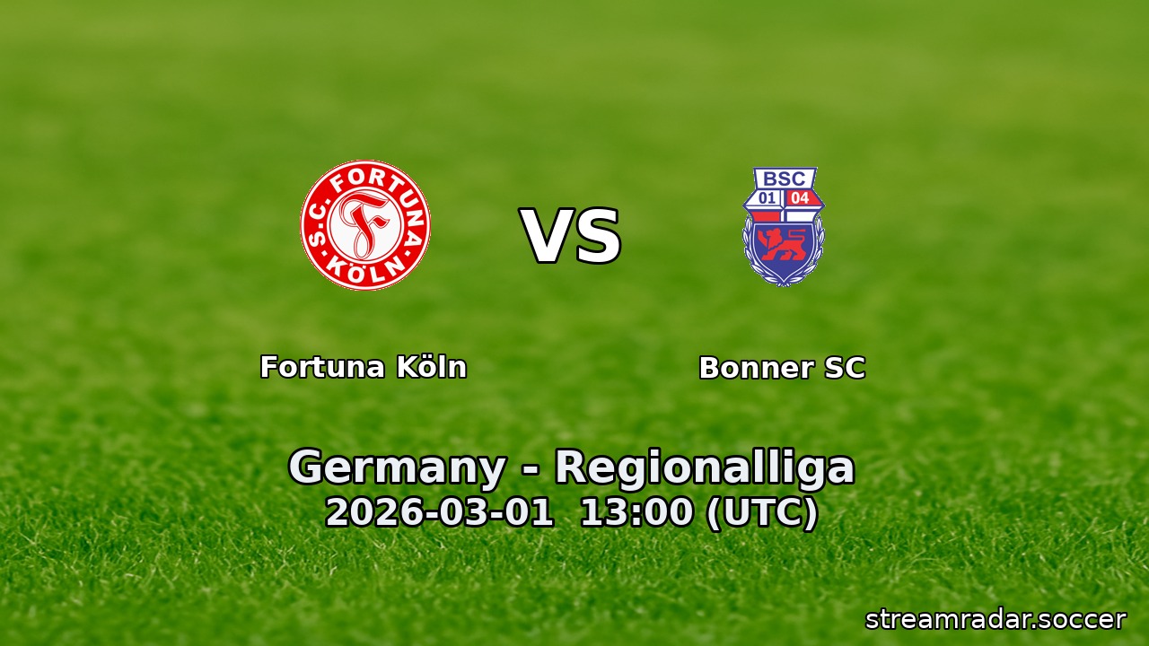 Fortuna Köln vs Bonner SC