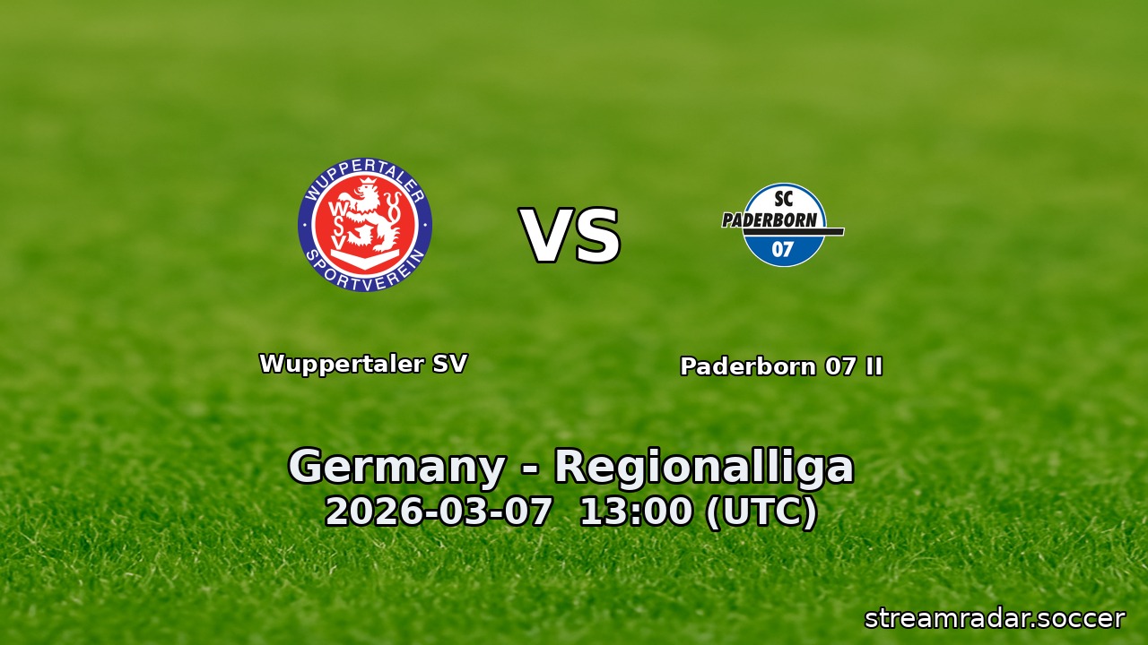 Wuppertaler SV vs Paderborn 07 II