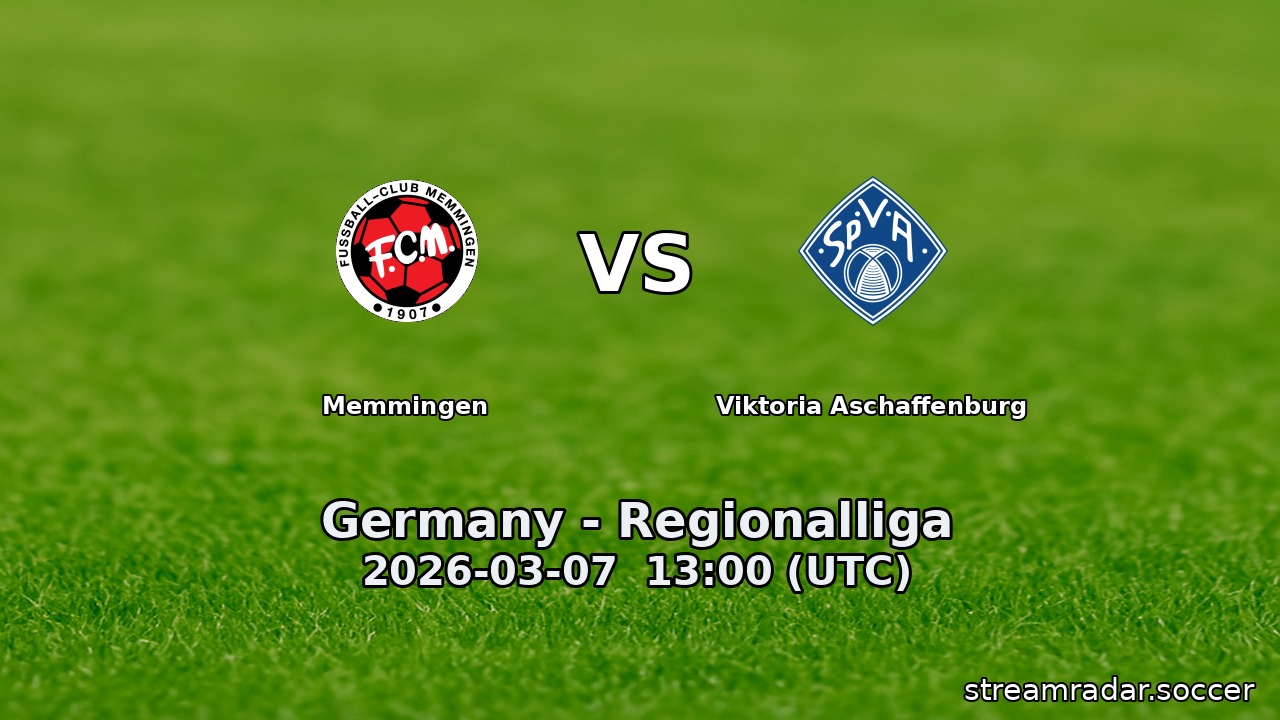 Memmingen vs Viktoria Aschaffenburg
